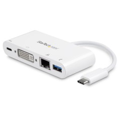 "StarTech.com USB-C Multiport Adapter with DVI - Versatile, Portable Connectivity (DKT30CDVPD)"